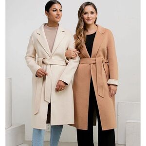 Edited Pieces wool reversible wrap jacket with two pockets